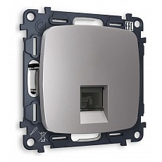 Розетка ethernet rj-45 и со шторками, без рамки ambrella volt quant mo512010